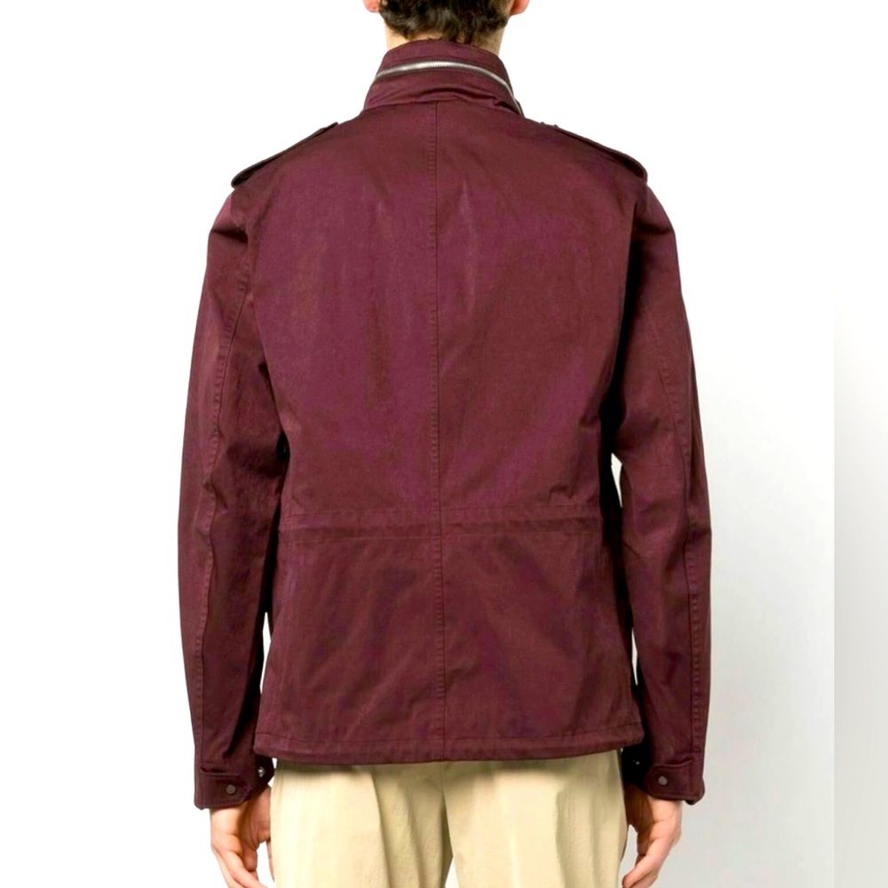 COLUMBIA FOUR-POCKET COTTON FIELD JACKET IN BURGUNDY - Picture 4 of 9
